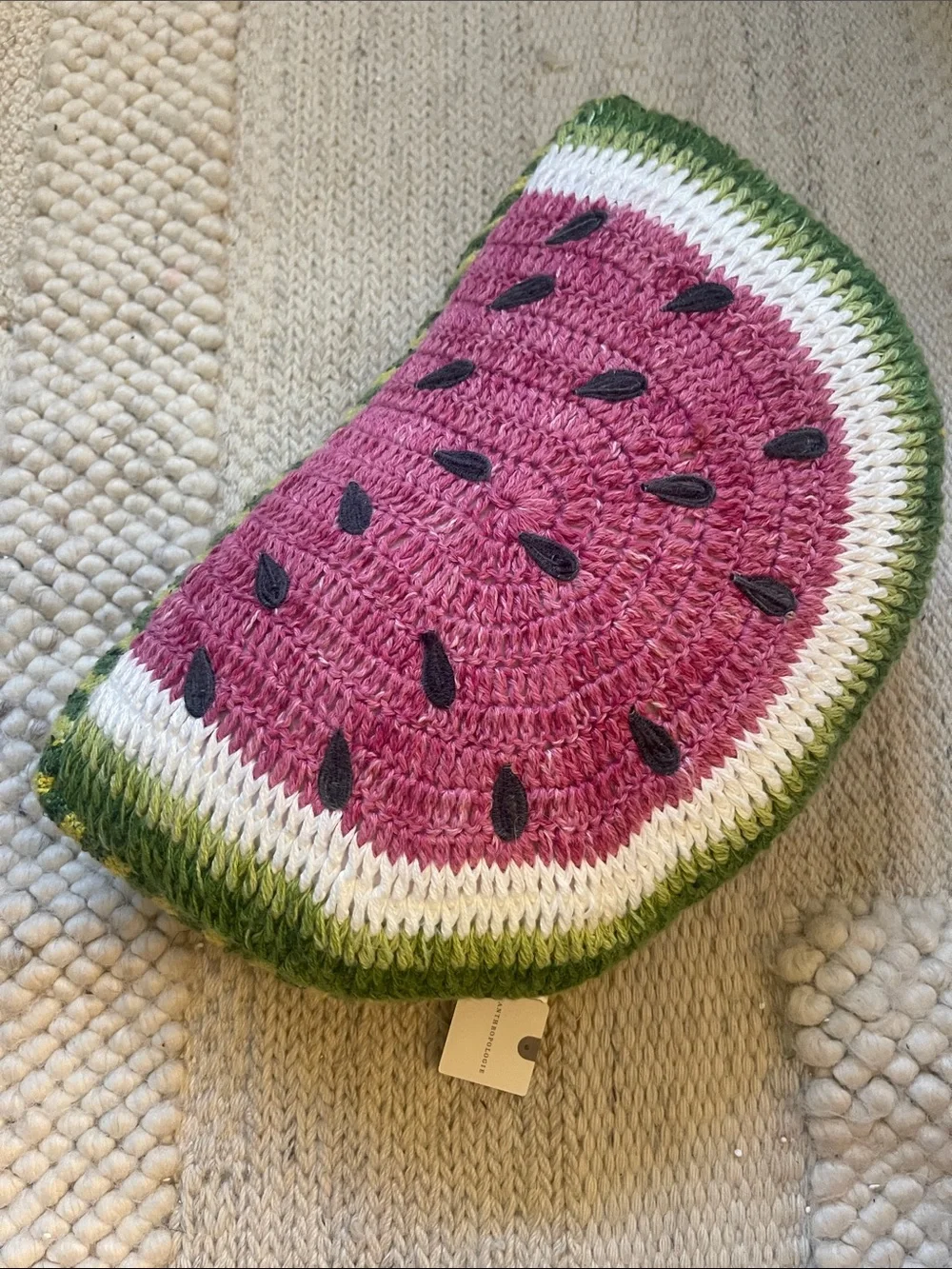 Woven Watermelon Pillow From Anthropologie
